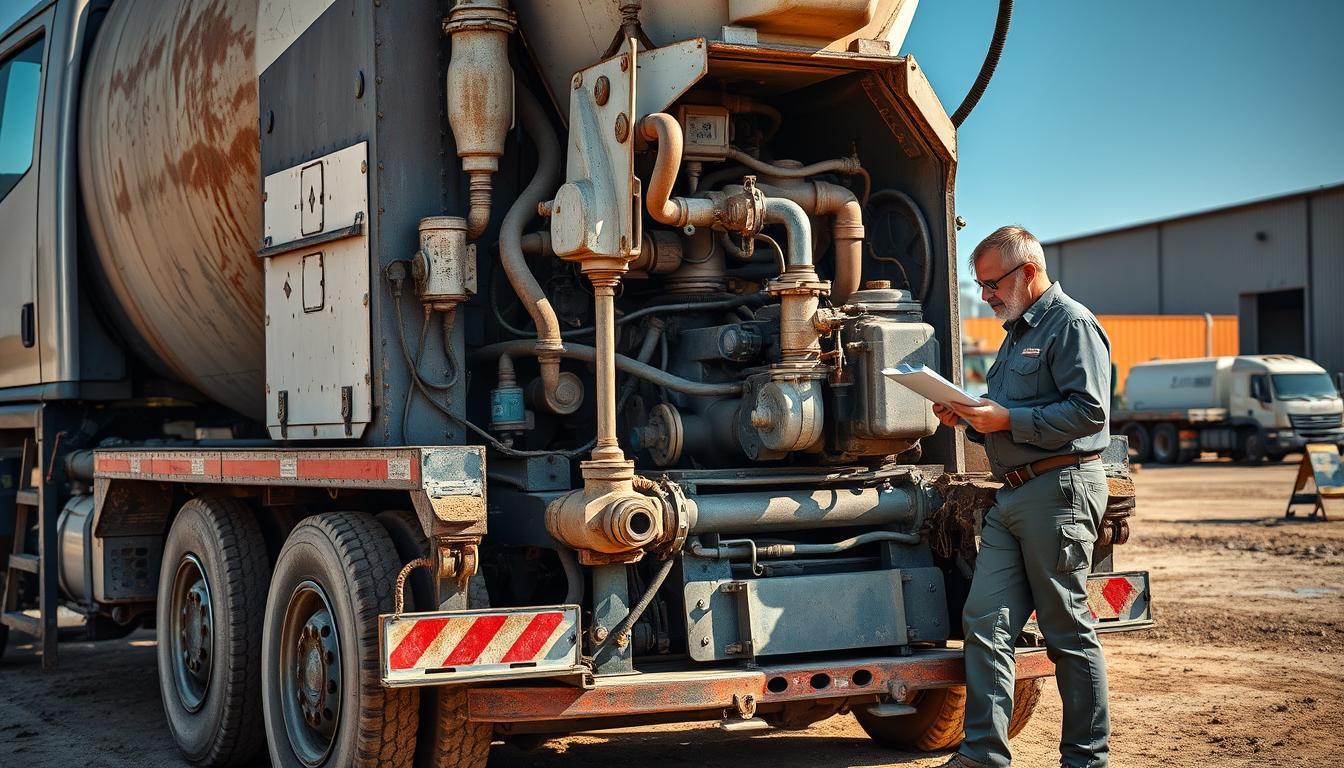 Used Concrete Pump Truck Inspection