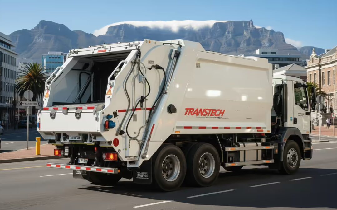 Cape Town City Center With Garbage Truck