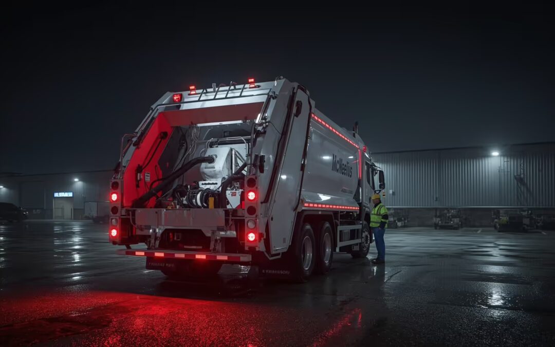 Garbage Truck Reloader Night Scene