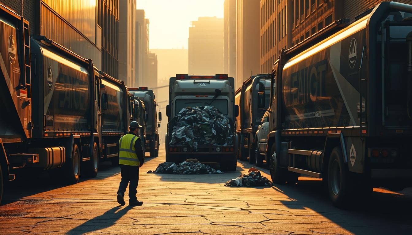 garbage trucks